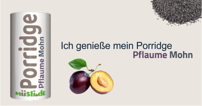 Infobild des Müslis Pflaume-Mohn Porridge von müsli.de